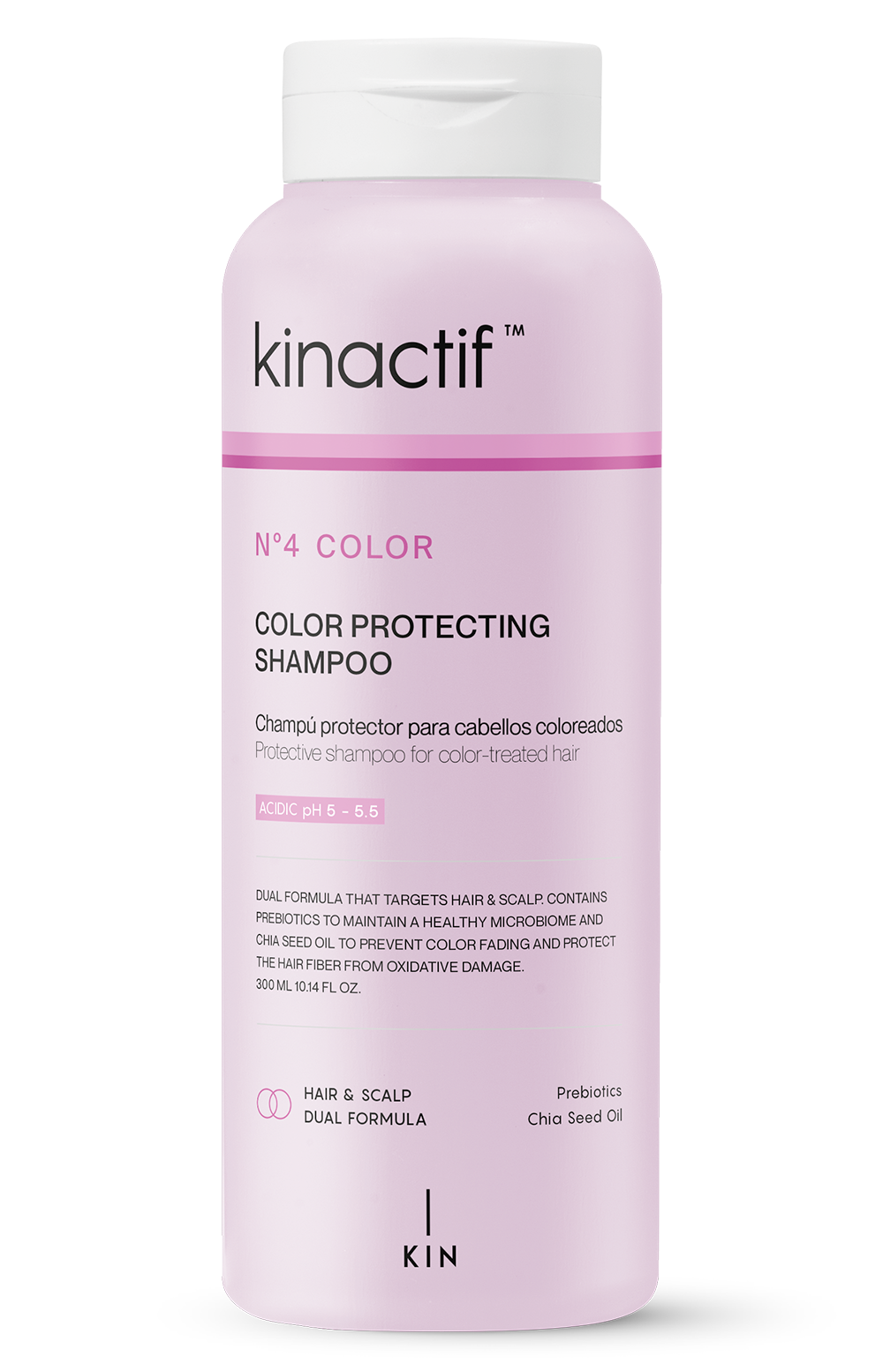 Kinactif vegan shampoo for hair color protection and shine 