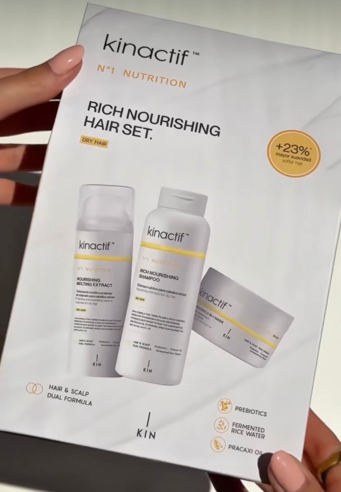 Kinactif rich nourishing shampoo and conditioner set for dry damaged hair- SB Beauty Collective 